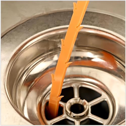 WHTCHSU10-Pack 252 Inch Drain Clog Remover Kit for Kitchens and Restrooms