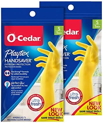 Playtex glove pro reusable rubber cleaning gloves small 2 pairs