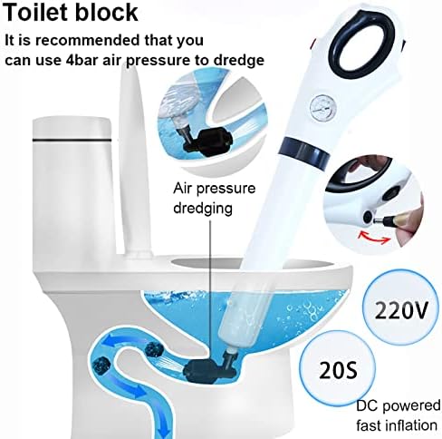 High-Pressure Electric Pneumatic Toilet Plunger Drain Unblocker for Home Use