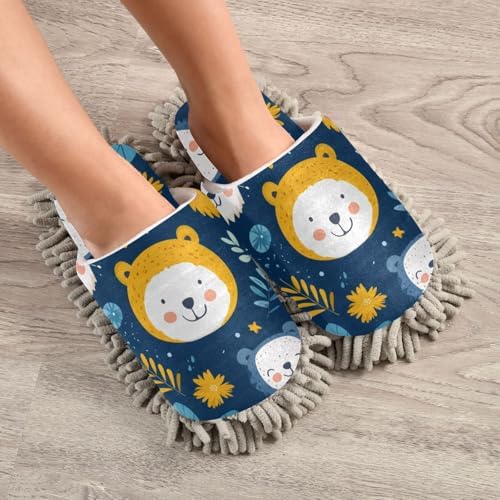 FLildon Microfiber Cleaning Slippers for Men Women