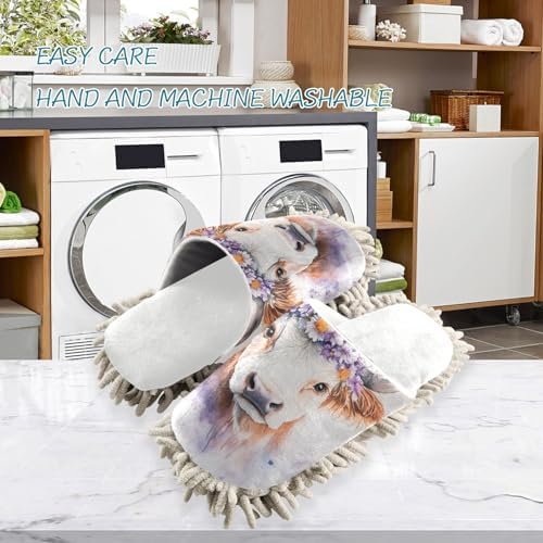 Burbuja Watercolor Cow Mop Slippers