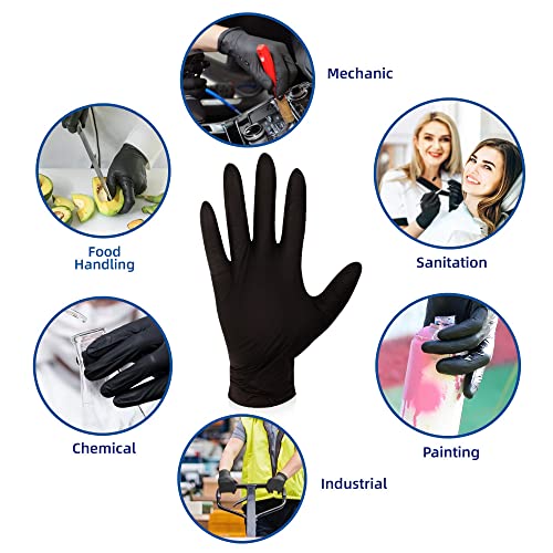 KKD Nitrile Gloves 100 Count Black