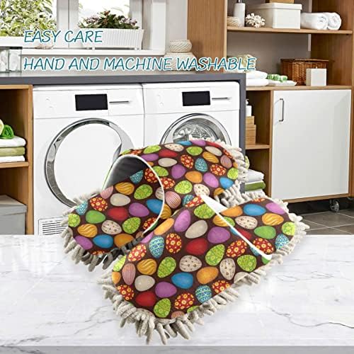 DOMIKING Easter Egg Mop Slippers for Women Kitchen and Bathroom Cleaning