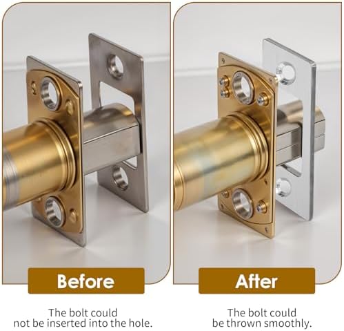 Deadbolt Strike Plate for Misaligned Doors