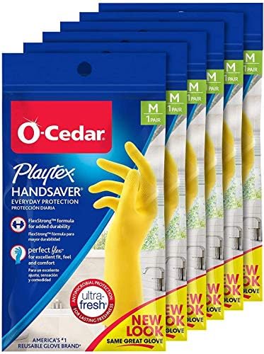 Playtex Handsaver Reusable Rubber Gloves Medium Pack 6