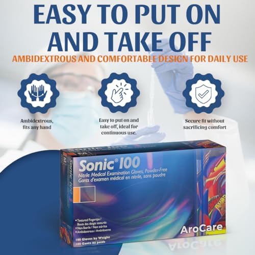 Blue Nitrile Gloves 4 Mil Powder Free 1