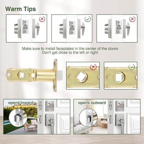 Secure Stylish Front Door Handle Set Satin Chrome
