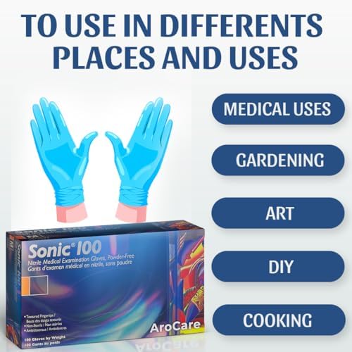 Blue Nitrile Gloves 4 Mil Powder Free 1
