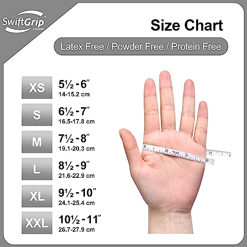 SwiftGrip Disposable Nitrile Exam Gloves Non-Sterile Danger-Free