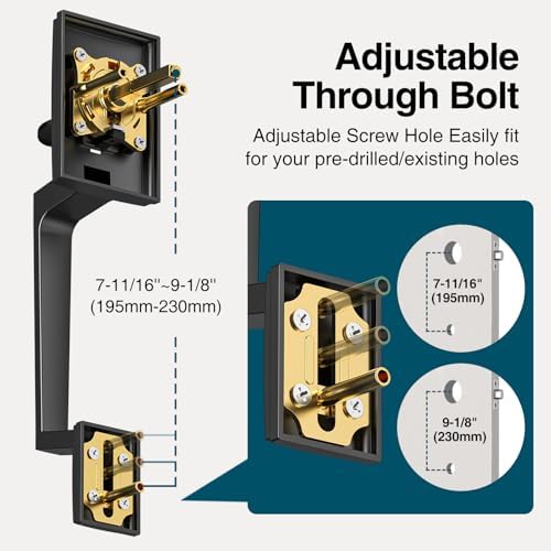 Calzibeno Front Door Lock Set Matte Black Modern Handle