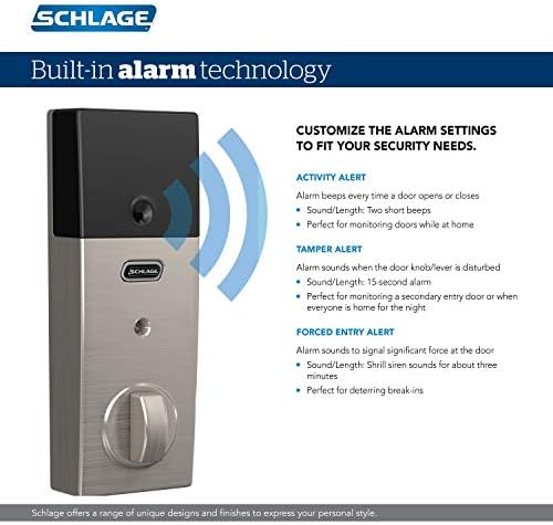 SCHLAGE Smart Deadbolt with Alarm