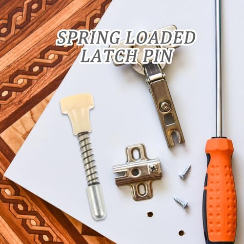 10 Piece Metal Spring Latch Door Locks Black Set Portable