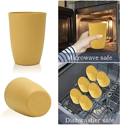 Perfect for Diners Home Chefs 6-Piece Reusable Wheat Straw Cups