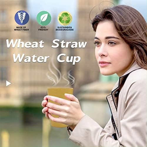 Perfect for Diners Home Chefs 6-Piece Reusable Wheat Straw Cups