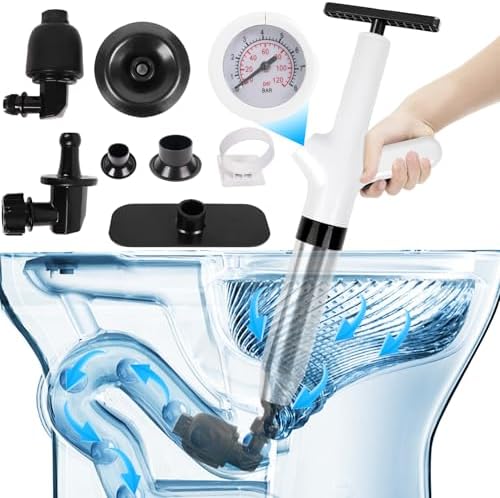 High-Pressure Air Toilet Plunger Drain Clog Remover