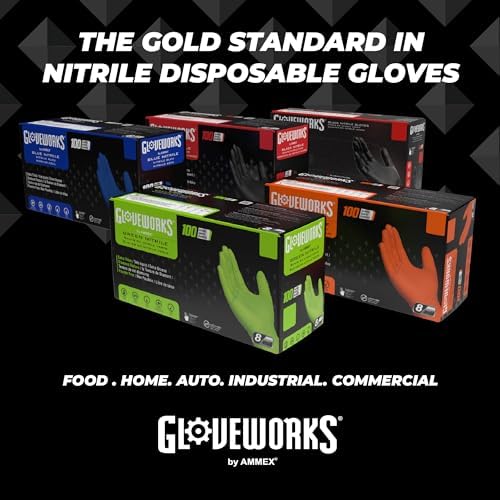 GLOVEWORKS Black Nitrile Gloves