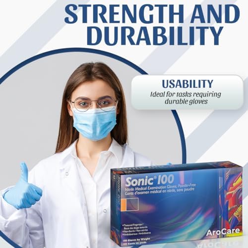 Blue Nitrile Gloves 4 Mil Powder Free 1