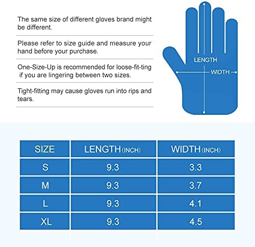 YOTU Nitrile Latex Gloves Powder Free X-Large Set