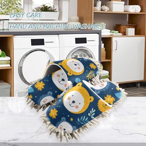 FLildon Microfiber Cleaning Slippers for Men Women