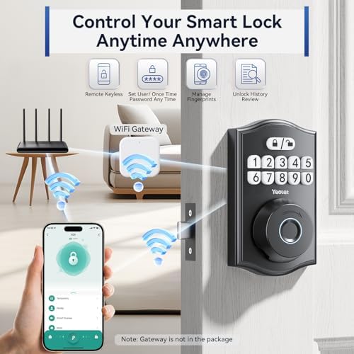 Yeolet Keyless Entry Deadbolt with App Control