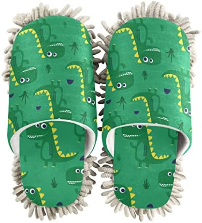 Premium dinosaur mop slippers for easy floor cleaning