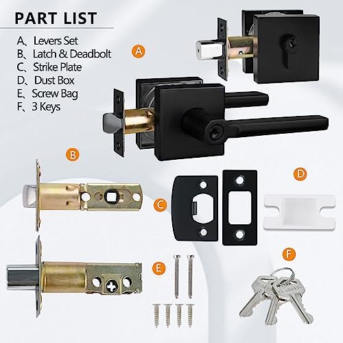NEWBANG Square Heavy Duty Keyed Entry Combo