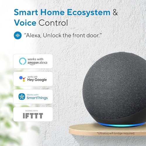 ULTRALOQ U-Bolt Smart Lock with WiFi Bridge - Keyless Entry Door Lock