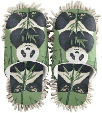 Cute Forest Panda Mop Slippers