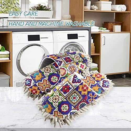 Mandala Tiles Mop House Slippers - Durable Stylish for Cleaning