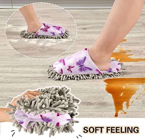 DOMIKING Buerfttlies Mop House Slippers