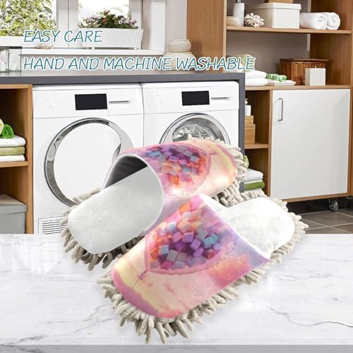 Burbuja Valentine Heart Balloon Mop Slippers Perfect for Quick Clean-Ups