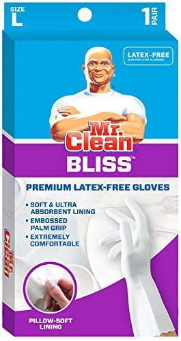 Your Handache will vanish quickly - Solution Mr Clean Latex-Free Vinyl Gloves Large