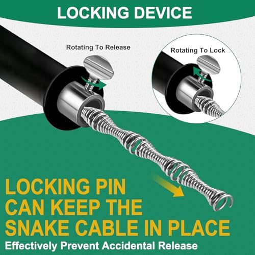 35FT Drain Snake with Drill Attachment