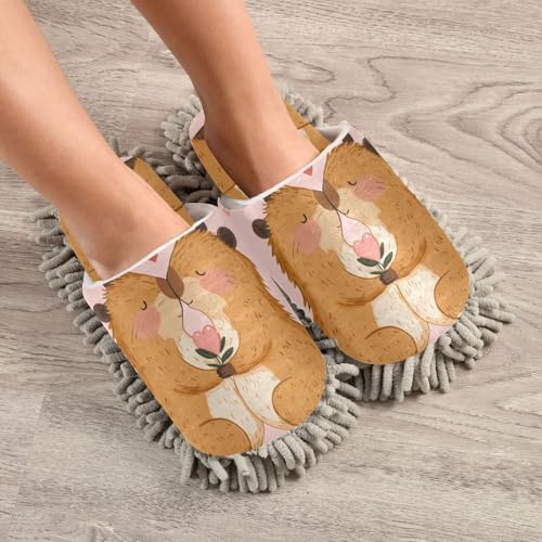 FLildon Microfiber Mopping Slippers - Soft Washable Time-Saving for Households