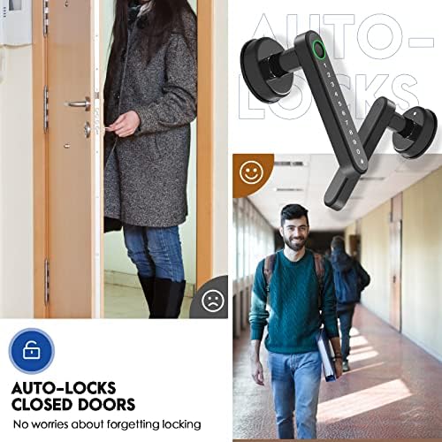 Fingerprint Door Lock Black