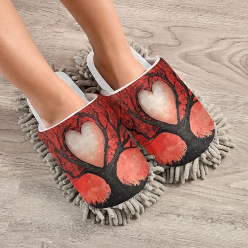 Burbuja Valentine Heart Tree Mop Slippers