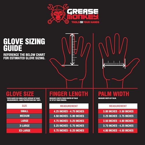 Grease Monkey Nitrile Gloves Latex-Free for Car Maintenance