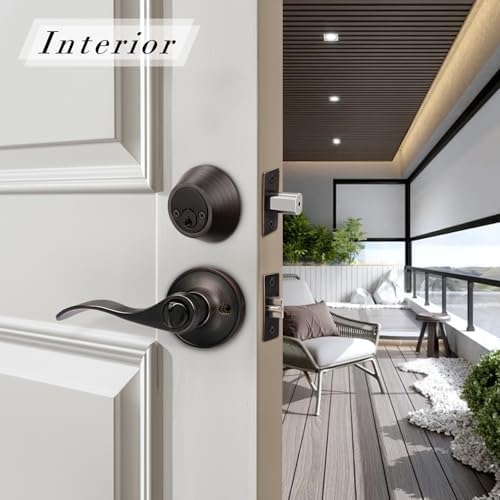 Heavy Duty Door Lock Set with Wave Style Handles