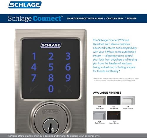 SCHLAGE Smart Deadbolt with Alarm