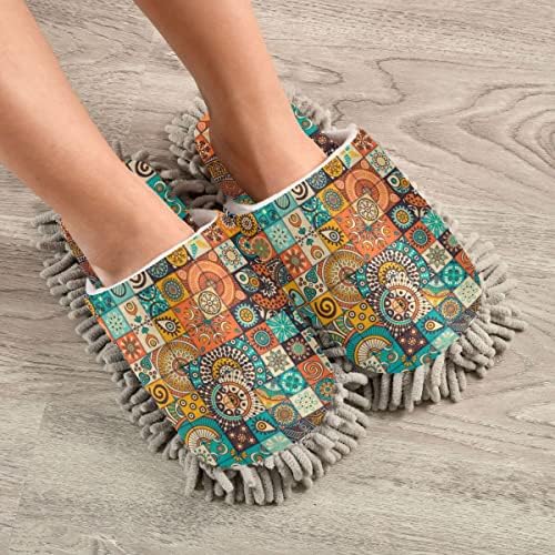 Slipper Your Feet In - Boho Mandala Mop House Slippers - Eco-FriendlyM