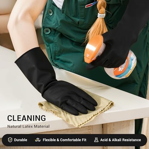 Durable Dishwashing Gloves for Kitchen Bathroom