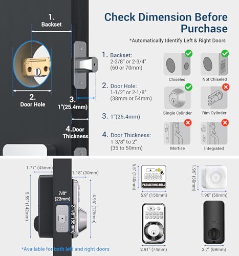 2-in-1 Smart Fingerprint Keypad Doorbell