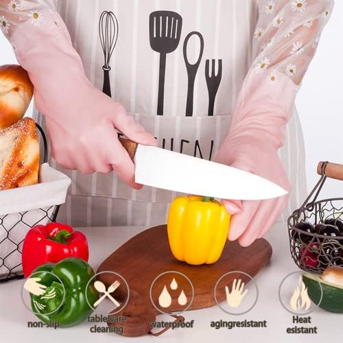 KAQ Strapping Non-Slip Reusable Cleaning Gloves for Kitchen and Cleaning Tasks