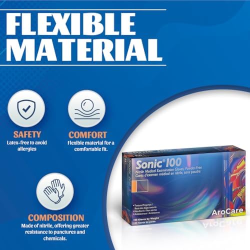 Blue Nitrile Gloves 4 Mil Powder Free 1