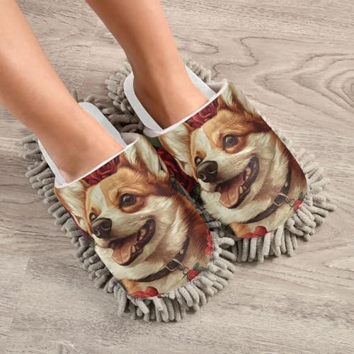 Burbuja Dog Roses Mop Slippers