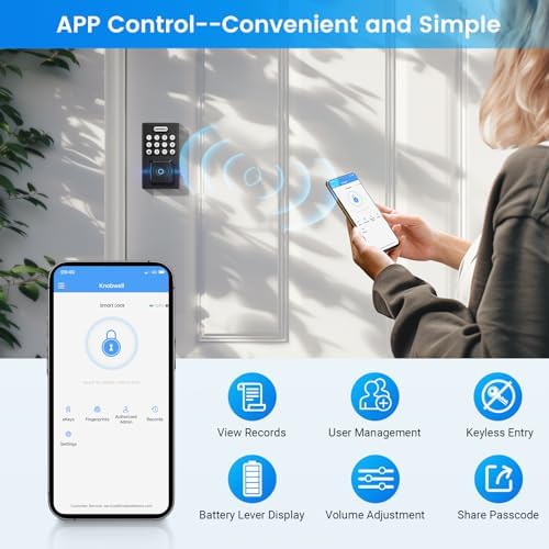 Secure Front Door Lock with Fingerprint Keypad for Home Apartment Use