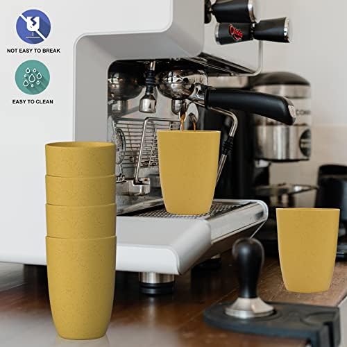 Perfect for Diners Home Chefs 6-Piece Reusable Wheat Straw Cups