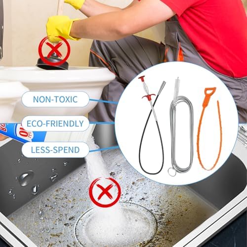 11-Piece Plumbing Hair Clog Catcher Set for Efficient Cleaning
