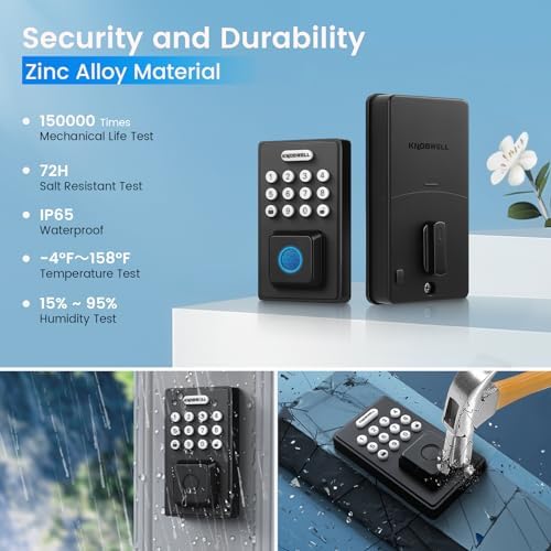 Secure Front Door Lock with Fingerprint Keypad for Home Apartment Use