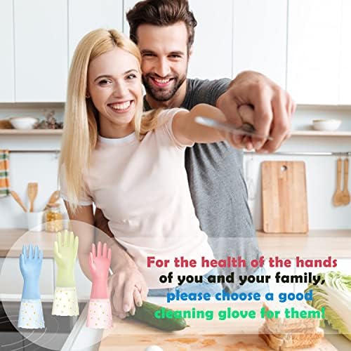 KAQ Strapping Non-Slip Reusable Cleaning Gloves for Kitchen and Cleaning Tasks